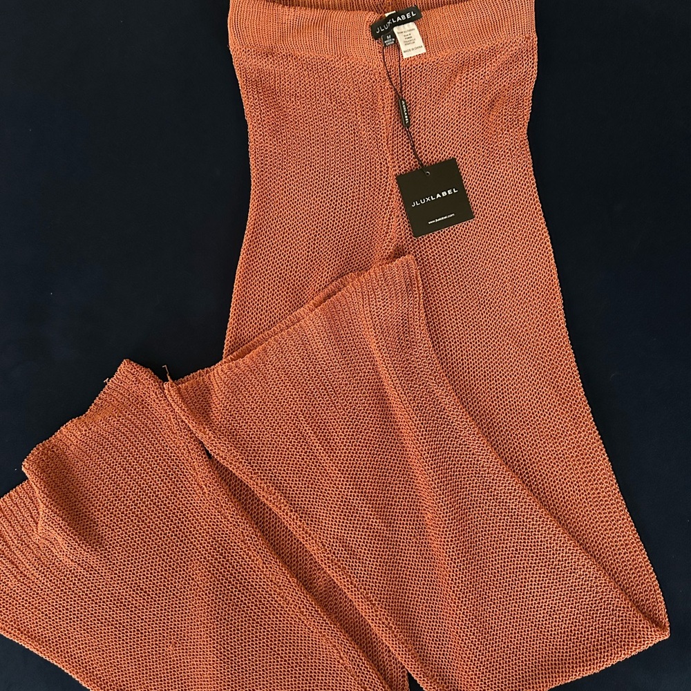 JLUXLABEL Terracotta Knit Pants